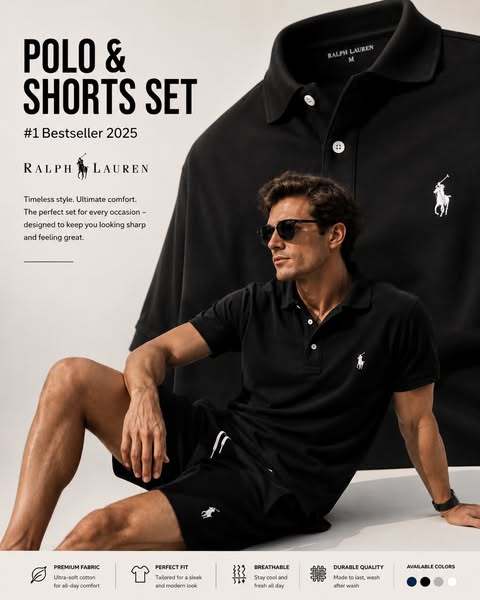 Polo Ralph Laren Signature Set — Polo & Shorts